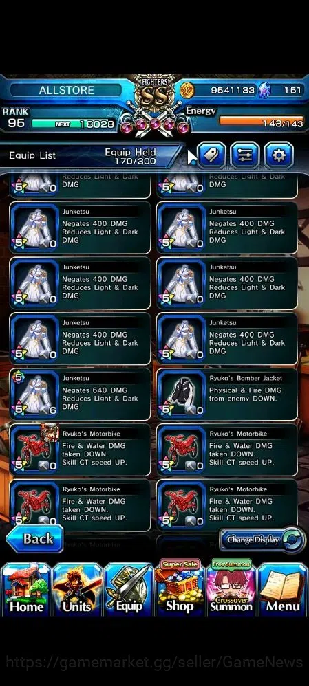 Grand Summoners Accounts Global|Rank 95|16 Ascend 5 TW (Ultimate Paladin Ro image 14