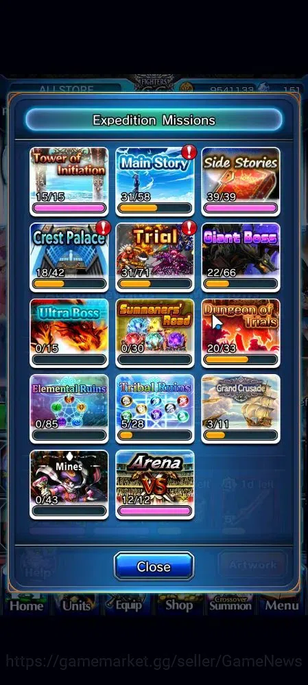 Grand Summoners Accounts Global|Rank 95|16 Ascend 5 TW (Ultimate Paladin Ro image 16