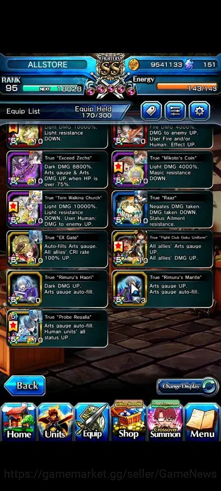 Grand Summoners Accounts Global|Rank 95|16 Ascend 5 TW (Ultimate Paladin Ro image 6