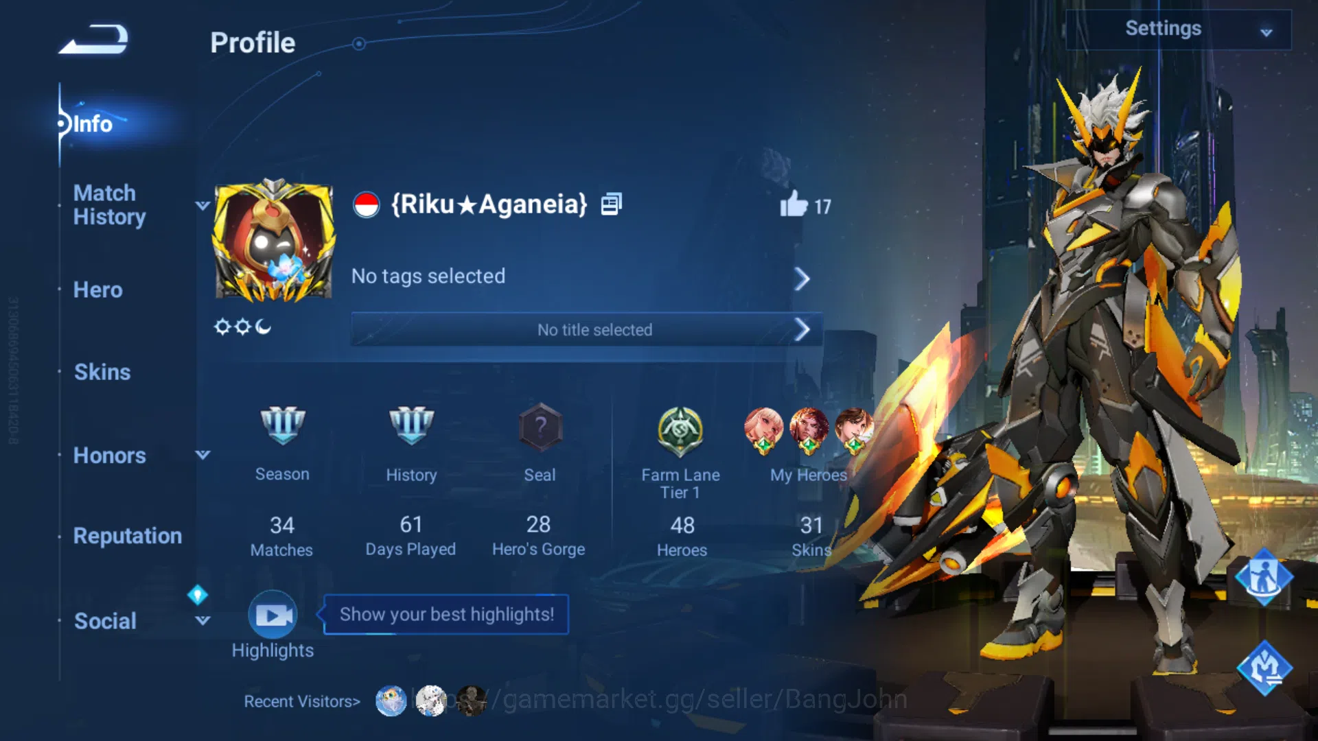 Starter Global | Hero 48 | Skin 31 | Legend Sunce | LOM Shi+Guiguzi | HOK061B Honor of Kings Others Starter Global | Hero 48 | Skin 31 | Legend Sunce image 1