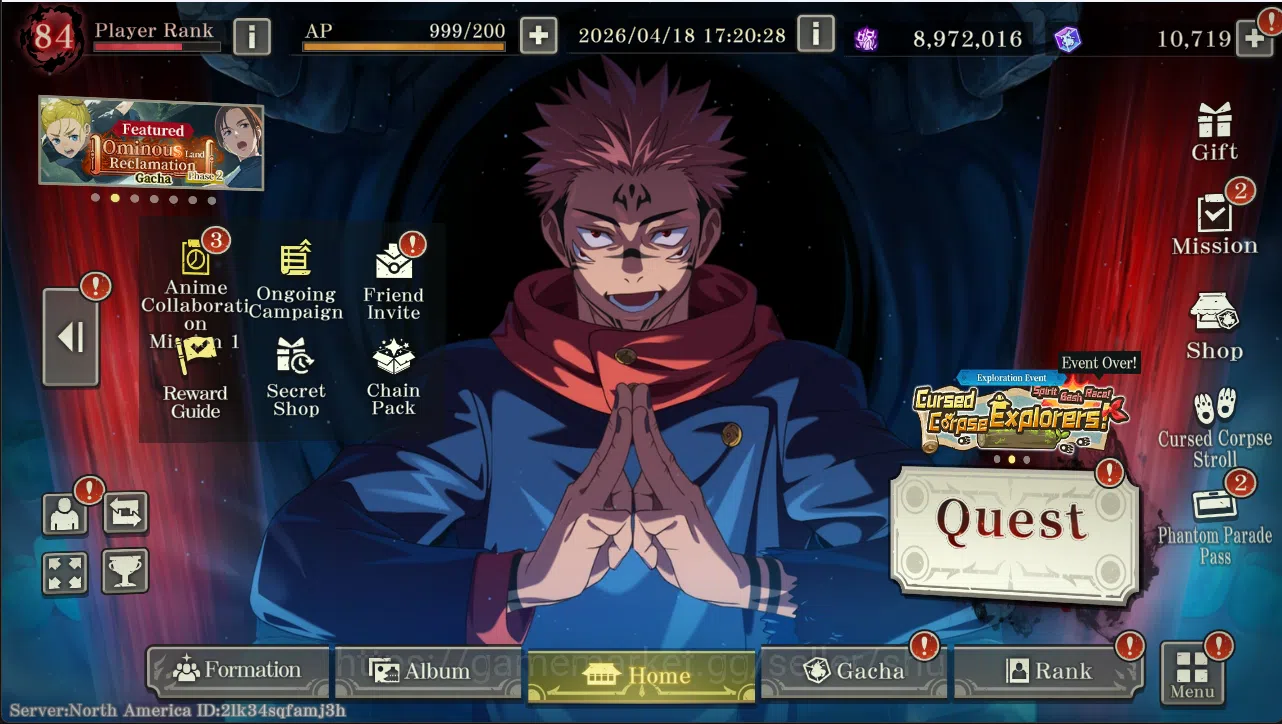 Jujutsu Kaisen: Phantom Parade Accounts NA | 10k Cubes | A5 Sukuna+(Awakening)Green Gojo+D image 1