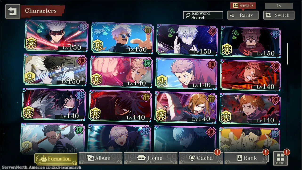Jujutsu Kaisen: Phantom Parade Accounts NA | 10k Cubes | A5 Sukuna+(Awakening)Green Gojo+D image 2