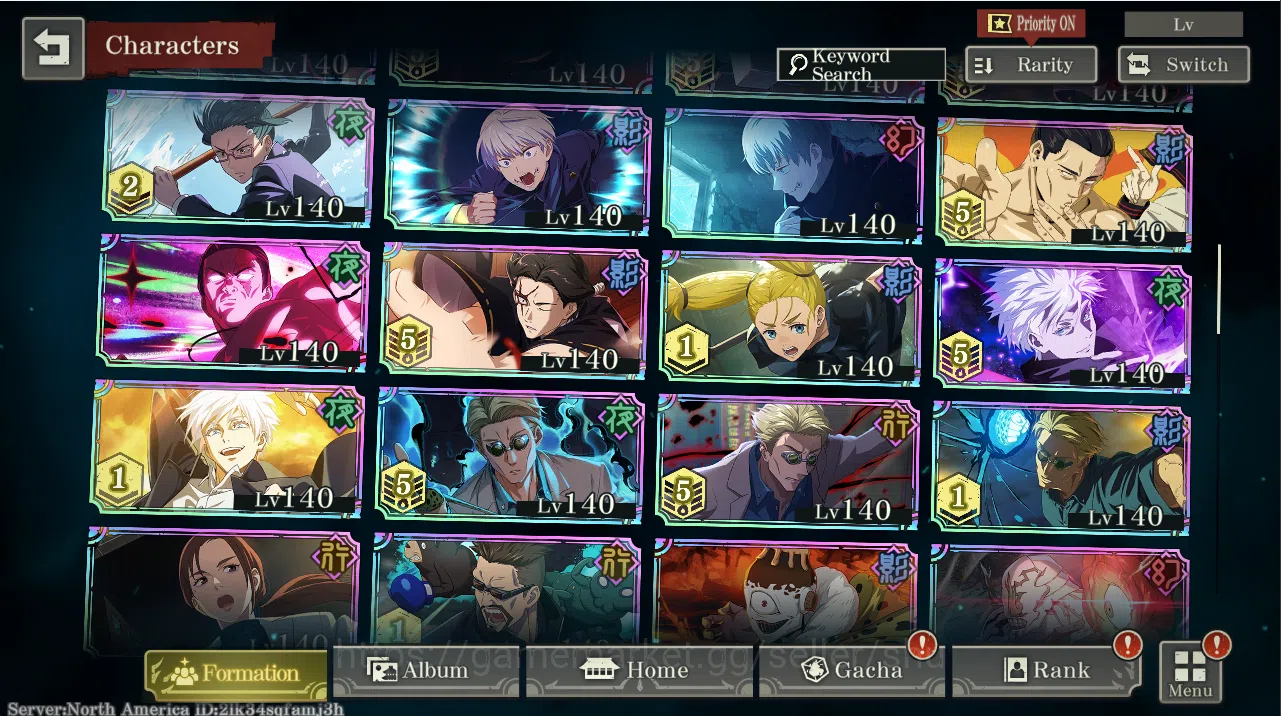 Jujutsu Kaisen: Phantom Parade Accounts NA | 10k Cubes | A5 Sukuna+(Awakening)Green Gojo+D image 3