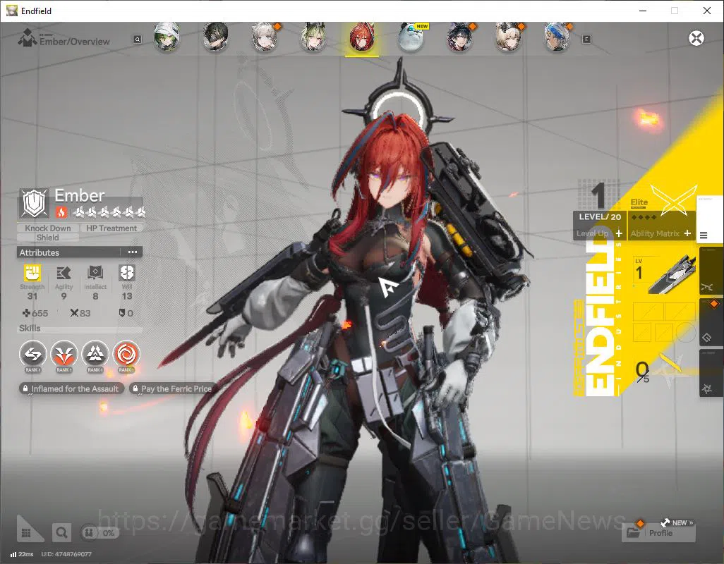 Arknights: Endfield Accounts ASIA|Lv30|SSR 7