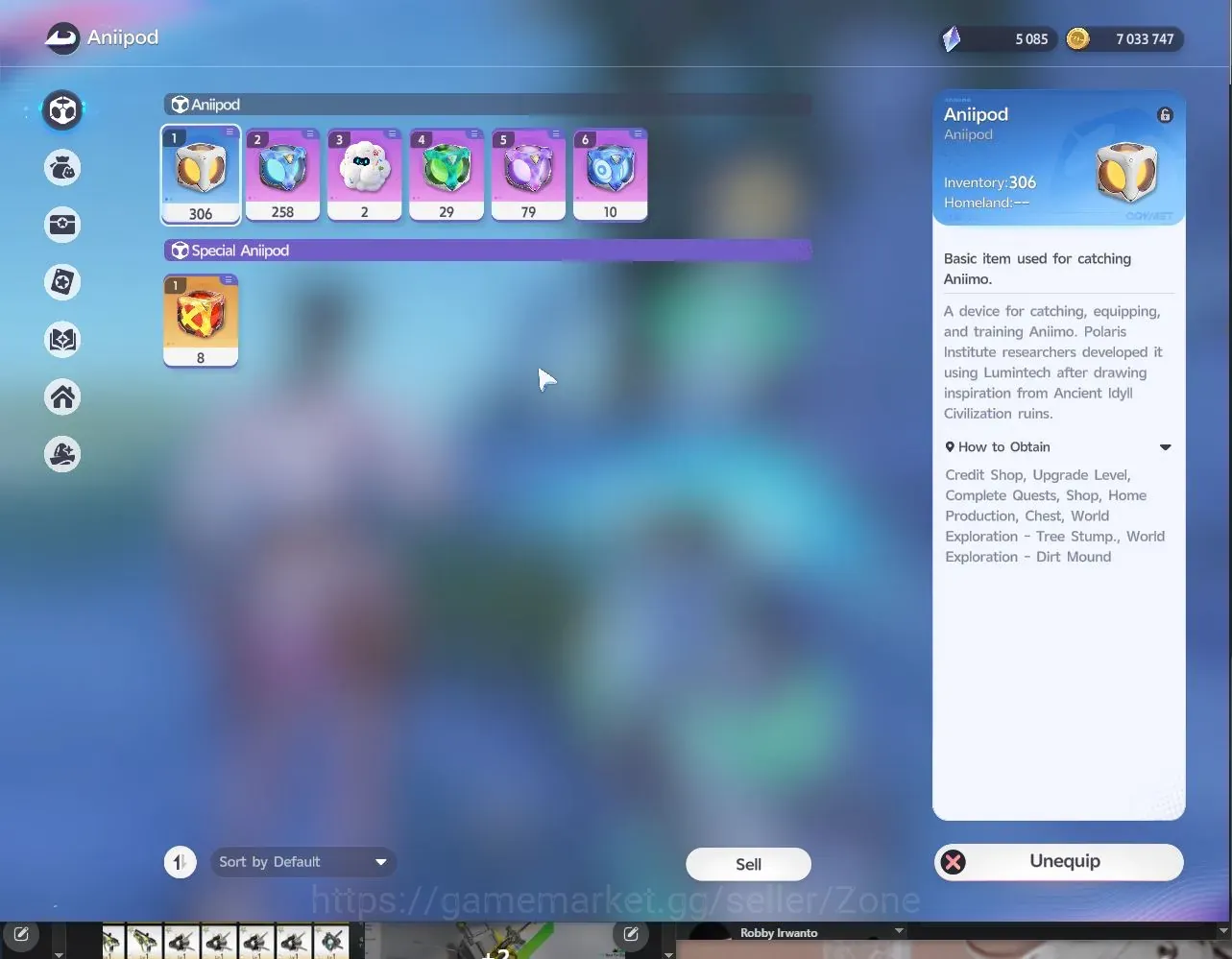 Aniimo Accounts End Game APAC|LV47/50|RV LV2|Anilog LV7|306 Anipod,8 Special Anipod|5085 BlueCrystal,7M Gold|CHEK 1