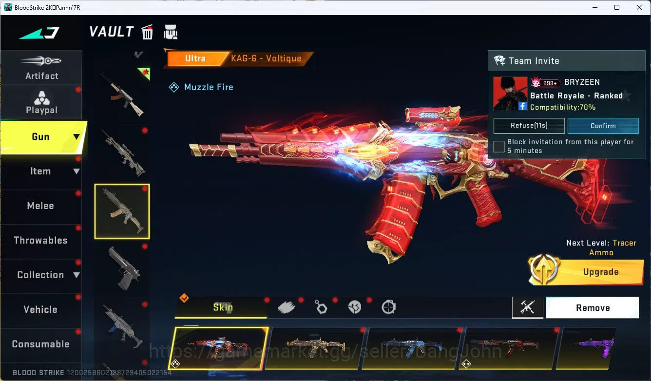 Blood Strike Accounts ASIA|ETERNAL=AK47(LVL3),GALIL(LVL3)|COLLAB=ZANPAKU image 10