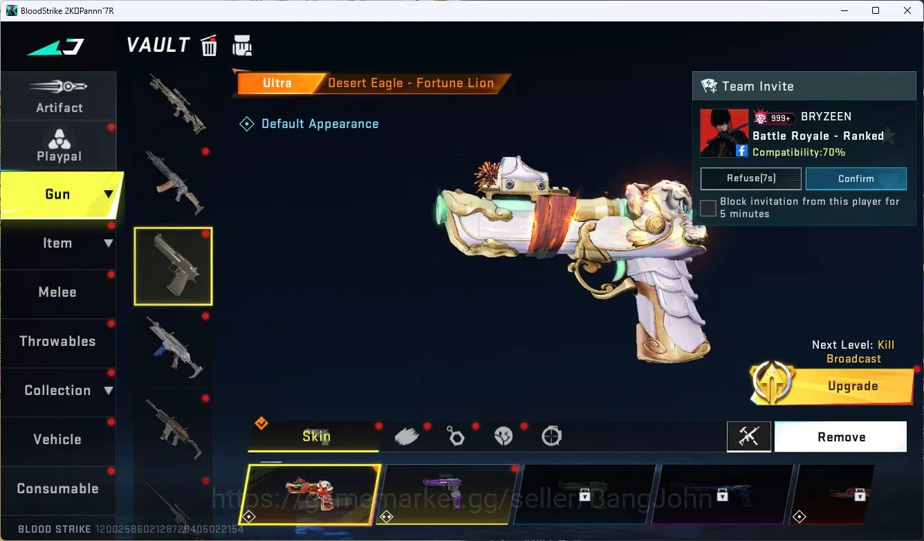 Blood Strike Accounts ASIA|ETERNAL=AK47(LVL3),GALIL(LVL3)|COLLAB=ZANPAKU image 11
