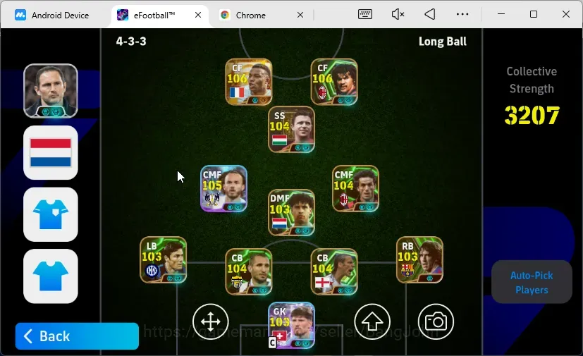 eFootball Accounts High-End Android|PW 3207|BigT Mbappe,Epic Gullit,Epic Chlellini,ShwT Maddison,ShwT Messi,ShwT 1