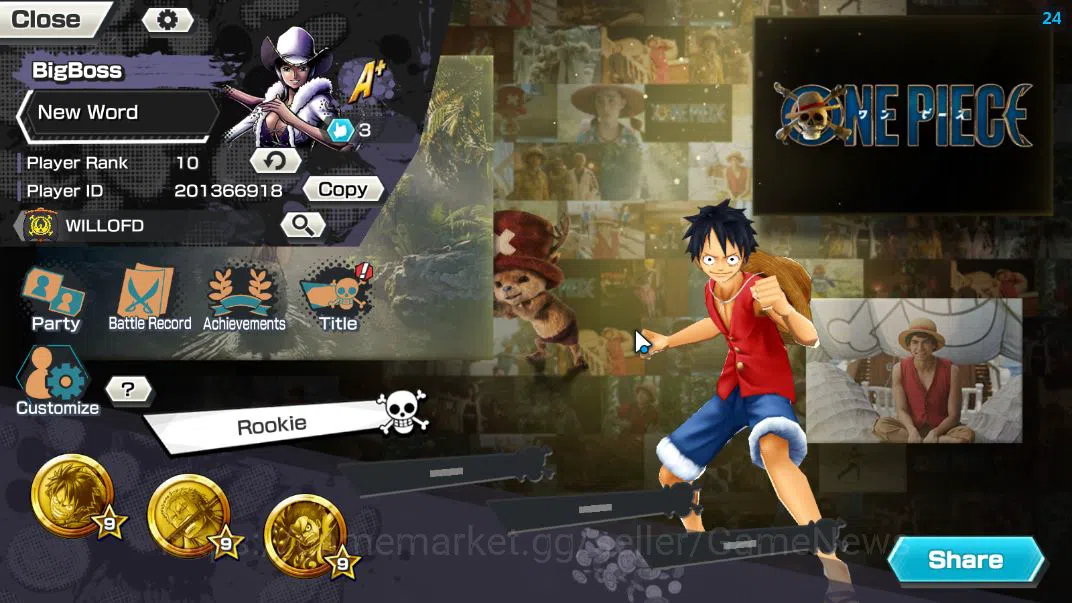 One Piece Bounty Rush Accounts Starter GLOBAL|5 EX|1039 RD|AMS[Borsalino],T5E St.Ethanbaron,T5E St.Jaygarcia,Divine 2