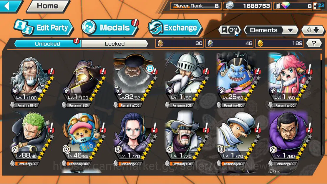 One Piece Bounty Rush Accounts Global|4 EX|5 Elder St.Saturn,AMS[Borsalino],G5 Mo image 6