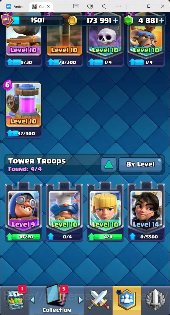 Clash Royale Accounts Mobile |Trophy 11615|4 Max Cards|10 EVO Cards|5 He image 13
