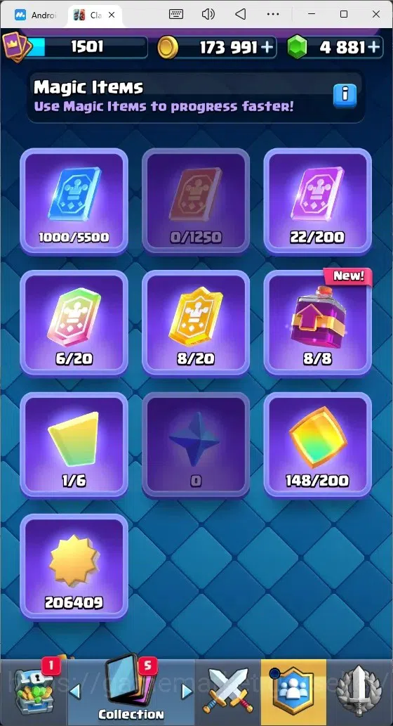 Clash Royale Accounts Mobile |Trophy 11615|4 Max Cards|10 EVO Cards|5 He image 15