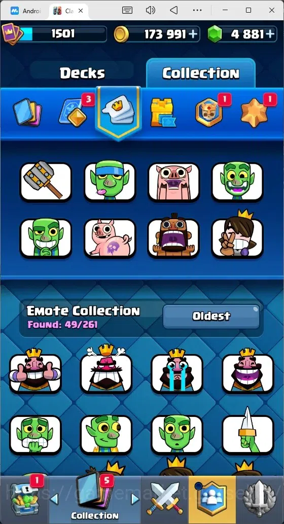 Clash Royale Accounts Mobile |Trophy 11615|4 Max Cards|10 EVO Cards|5 He image 16