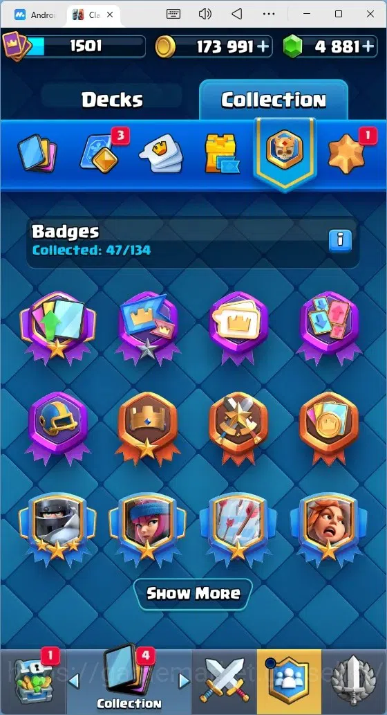 Clash Royale Accounts Mobile |Trophy 11615|4 Max Cards|10 EVO Cards|5 He image 18
