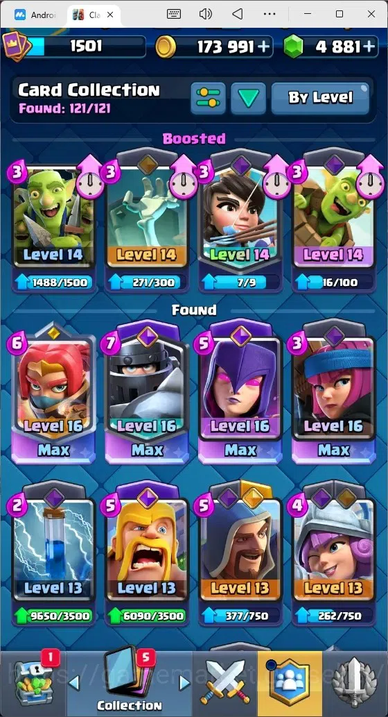 Clash Royale Accounts Mobile |Trophy 11615|4 Max Cards|10 EVO Cards|5 He image 3