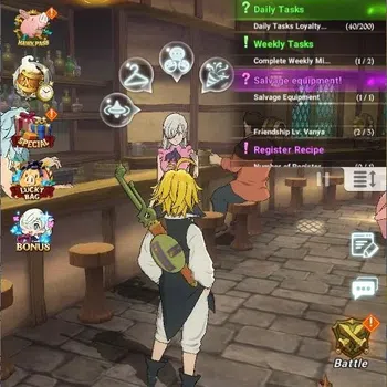 The Seven Deadly Sins: Grand Cross Accounts Others Global|602 Diamonds |4LR+9UR(Gawain,Meresca,Subaru,Meliodas Etc.)|Collab
