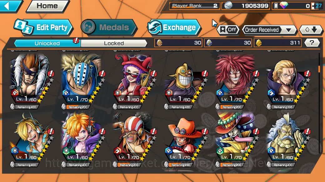 One Piece Bounty Rush Accounts Starter Global|6 EX|TFE Marshall D.Teach,G5 Luffy,T5E Jaygarcia,Roronoa Zoro,BP Kuzan,AMS 6