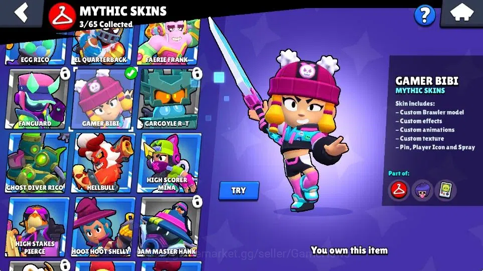 Brawl Stars Accounts 7389 Trophy|4,3K Bling|46 Brawlers 7 Max |1 Hyperc image 18