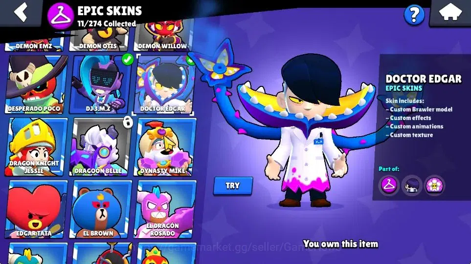 Brawl Stars Accounts 7389 Trophy|4,3K Bling|46 Brawlers 7 Max |1 Hyperc image 19