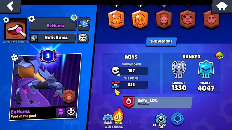 Brawl Stars Accounts 7389 Trophy|4,3K Bling|46 Brawlers 7 Max |1 Hyperc image 3
