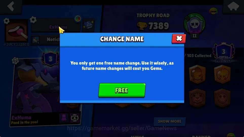 Brawl Stars Accounts 7389 Trophy|4,3K Bling|46 Brawlers 7 Max |1 Hyperc image 4