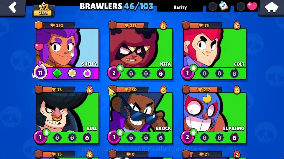 Brawl Stars Accounts 7389 Trophy|4,3K Bling|46 Brawlers 7 Max |1 Hyperc image 8