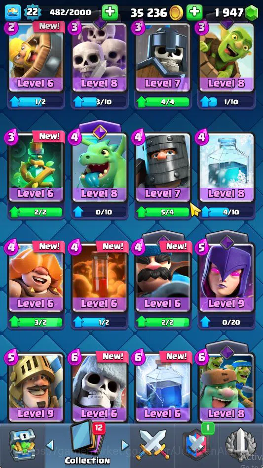 Clash Royale Accounts Midgame Lvl 22|Trophy 3256|KTL 9|Limited Skin|Card 68| 4 EVO 19 Epic 23 Rare 26 Common|Take 8