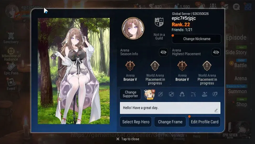 Epic Seven Accounts GLOBAL Unverif|2 ML[SN Yulha,Straze]+Landy,Elena,T image 2