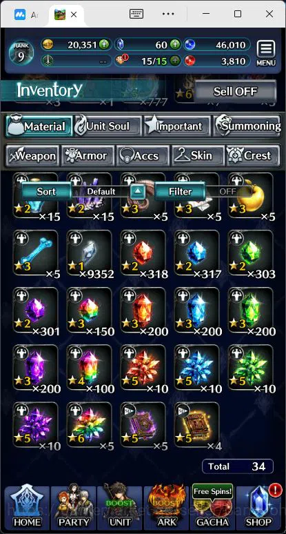 Last Cloudia Accounts GLOBAL|Rank 9|Collab Swordsman,MBRei|Other Unit GL image 8