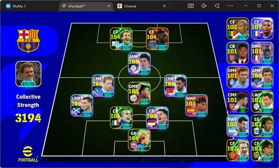 eFootball Accounts Mobile|PW 3194|Bigtijme Dembele|Epic Cannavaro,For image 1