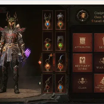 Diablo Immortal Accounts Others SEA - ANU |60 (156) |Tempest-Slinger |CR 17498 |Reso 390 |Hell II |Lv.30 Bramblestalker |CS