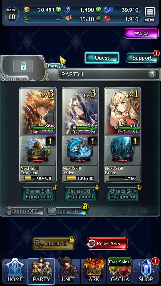 Last Cloudia Accounts GLOBAL|Rank 10| Top Tier Unit [Emperor Lonardo,Ark image 1