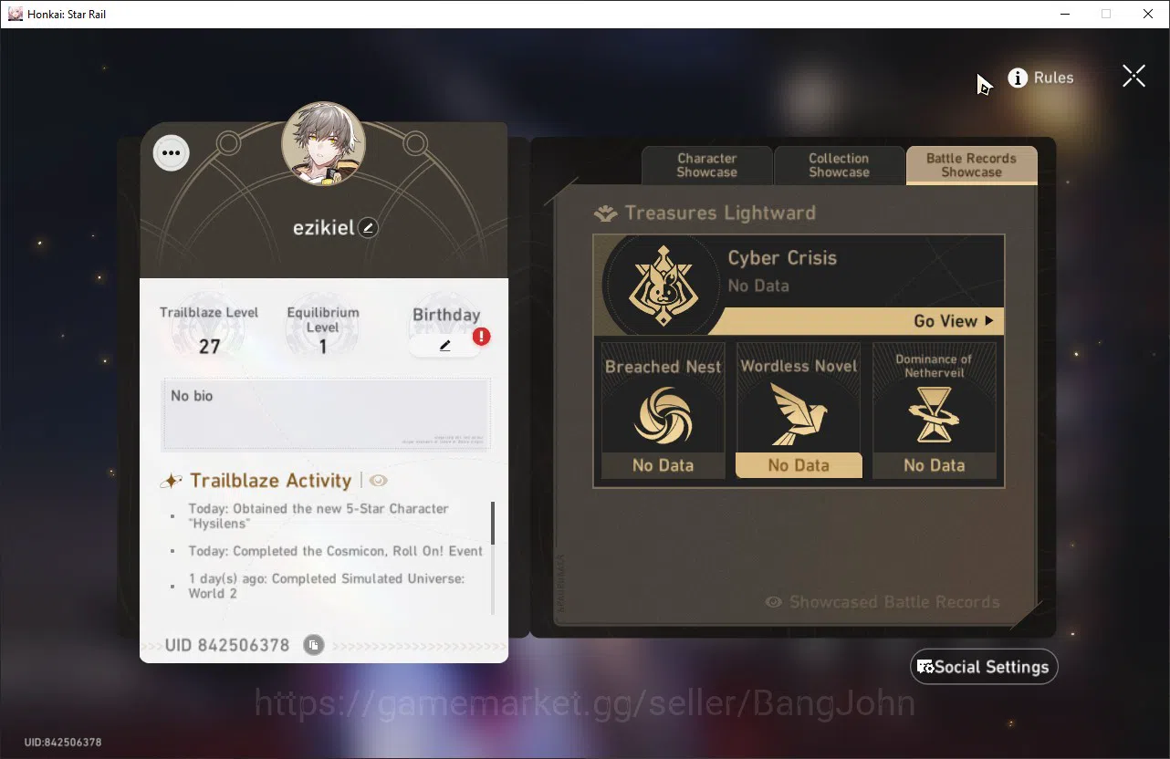 Honkai Star Rail Accounts ASIA | TL 27 | 4 Limit | 1 Golden Ticket Kafka | D image 13
