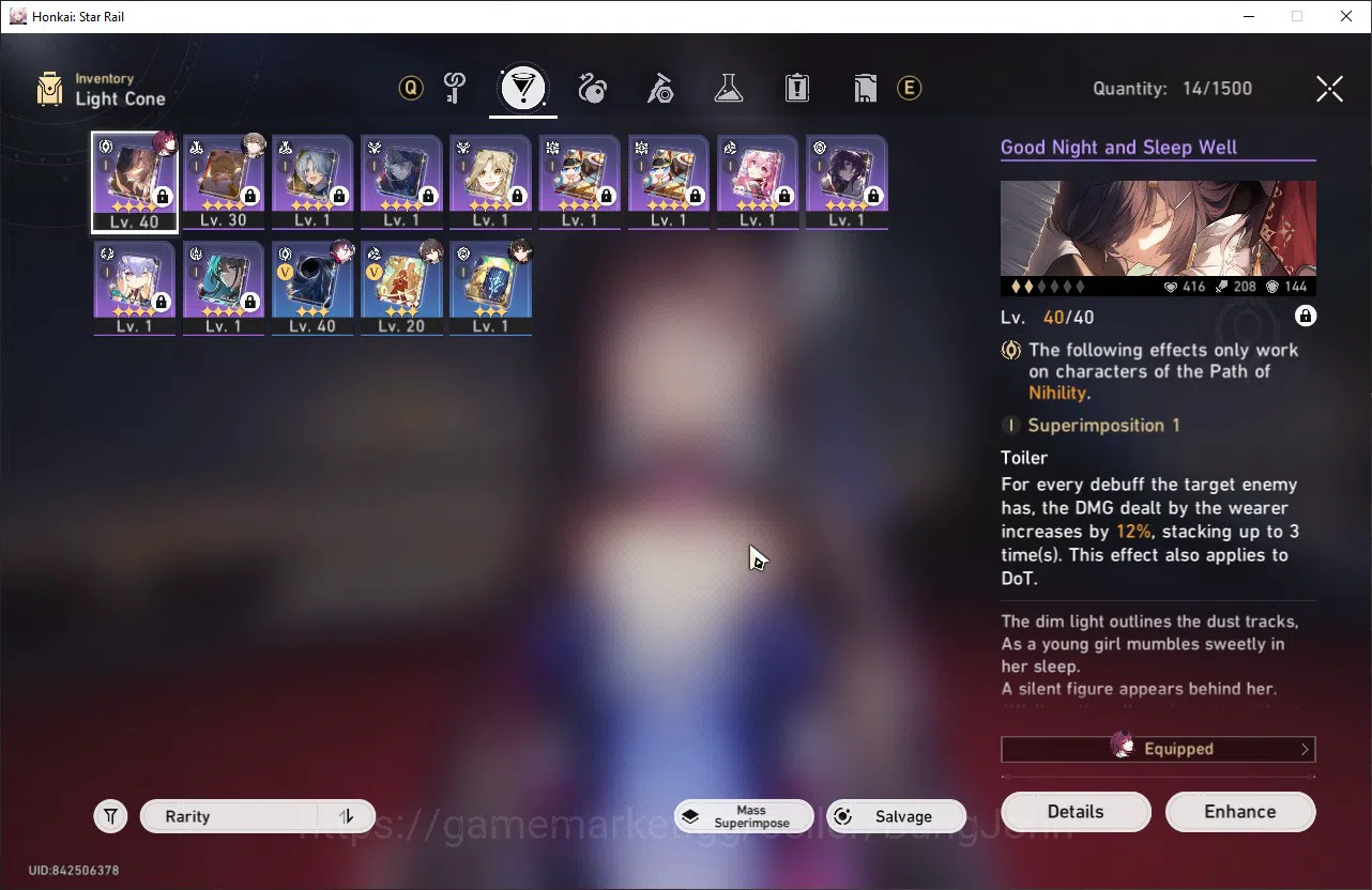 Honkai Star Rail Accounts ASIA | TL 27 | 4 Limit | 1 Golden Ticket Kafka | D image 3