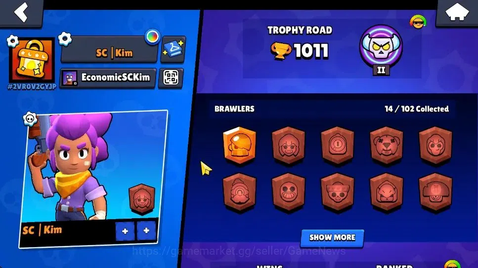 Brawl Stars Accounts 1011 Trophy|4K Bling|14 Brawlers 2 Max Lvl [Shelly image 2