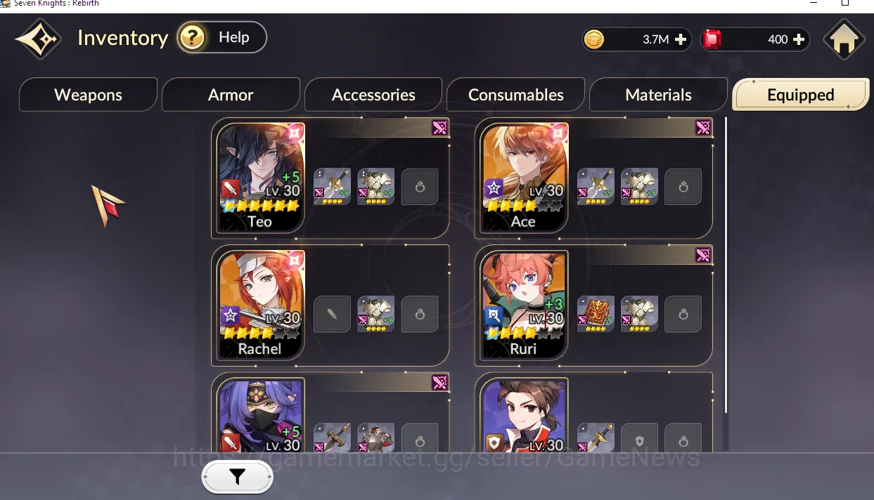 Seven Knights Re:Birth Accounts Re:BIRTH [Global Best Fresh Starter] 4 Legendary ( image 3