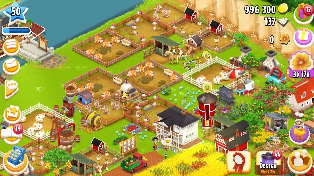 Hay Day Accounts Lvl 50 |Silo Storage 800 + Barn Storage 3100 + 996 image 3