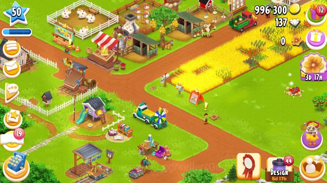 Hay Day Accounts Lvl 50 |Silo Storage 800 + Barn Storage 3100 + 996 image 7
