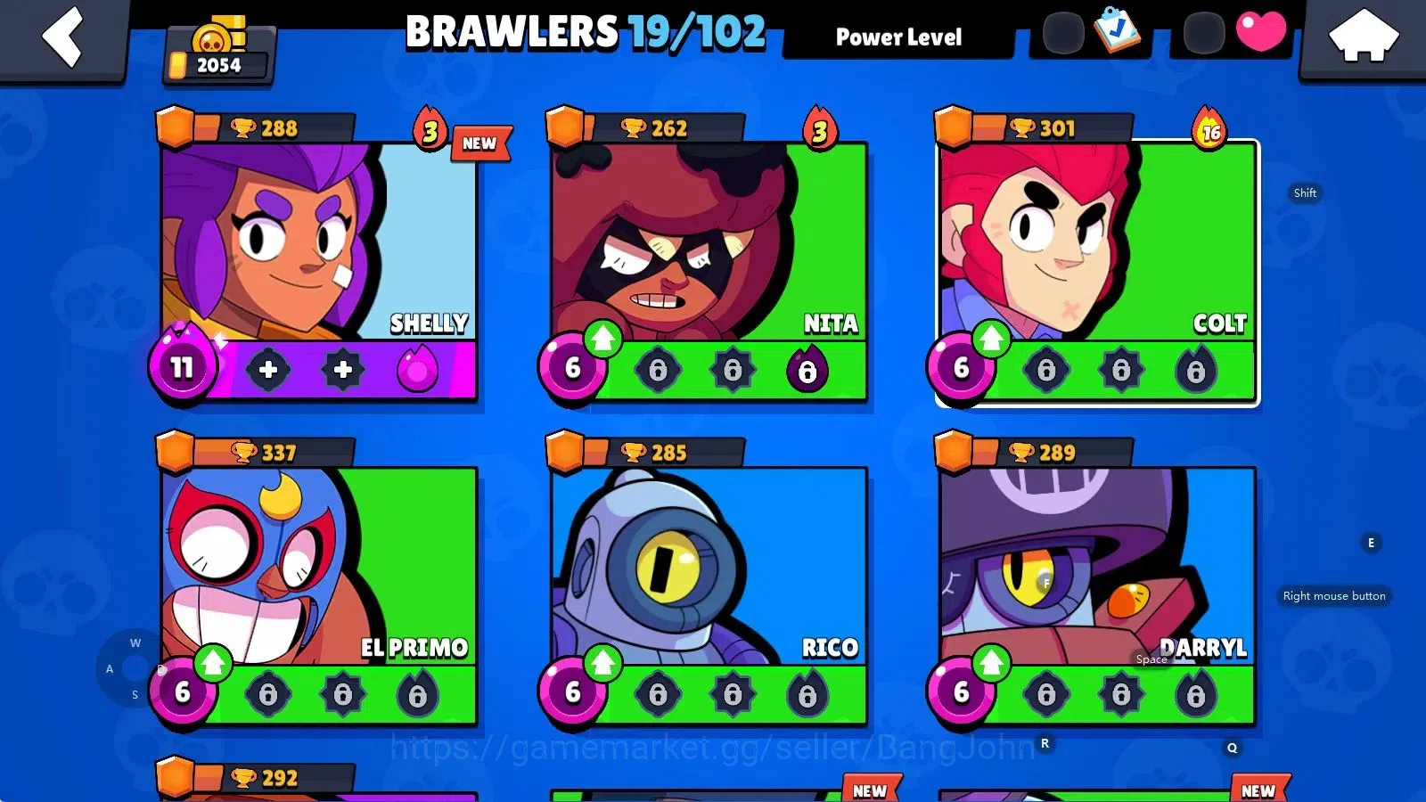 Brawl Stars Accounts Android | 2054 Tropy|19 Brawler-1 Max Lv(Shelly PL image 5