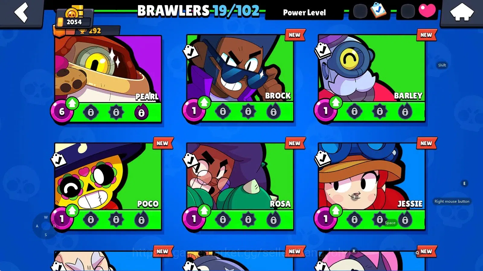 Brawl Stars Accounts Android | 2054 Tropy|19 Brawler-1 Max Lv(Shelly PL image 6