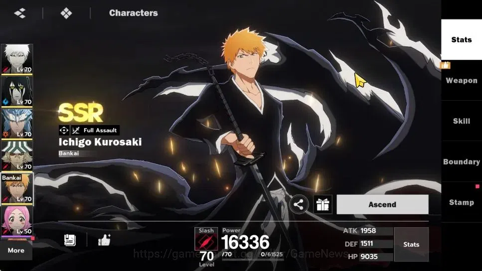 BLEACH: Soul Resonance Accounts NUVERSE SEA|Lvl 57|6 SSR|6 Sign|(UlquiorraRes,GrimmjowRes,Ichigo 17