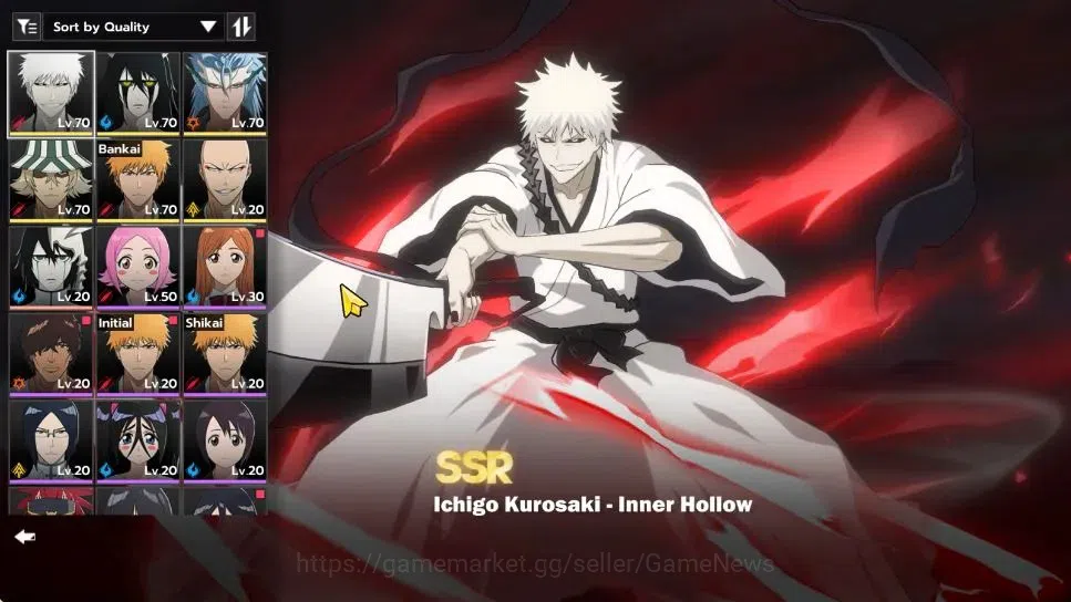 BLEACH: Soul Resonance Accounts NUVERSE SEA|Lvl 57|6 SSR|6 Sign|(UlquiorraRes,GrimmjowRes,Ichigo 3