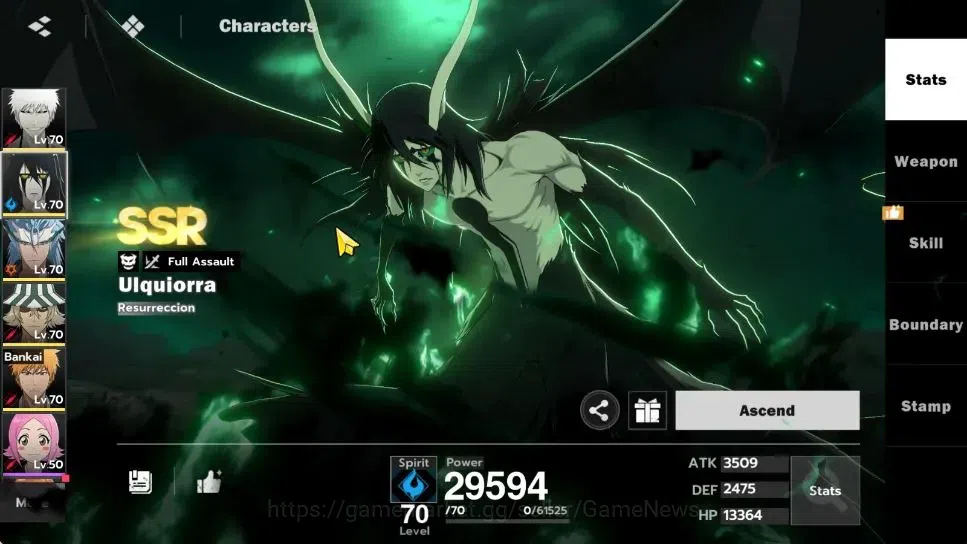 BLEACH: Soul Resonance Accounts NUVERSE SEA|Lvl 57|6 SSR|6 Sign|(UlquiorraRes,GrimmjowRes,Ichigo 4