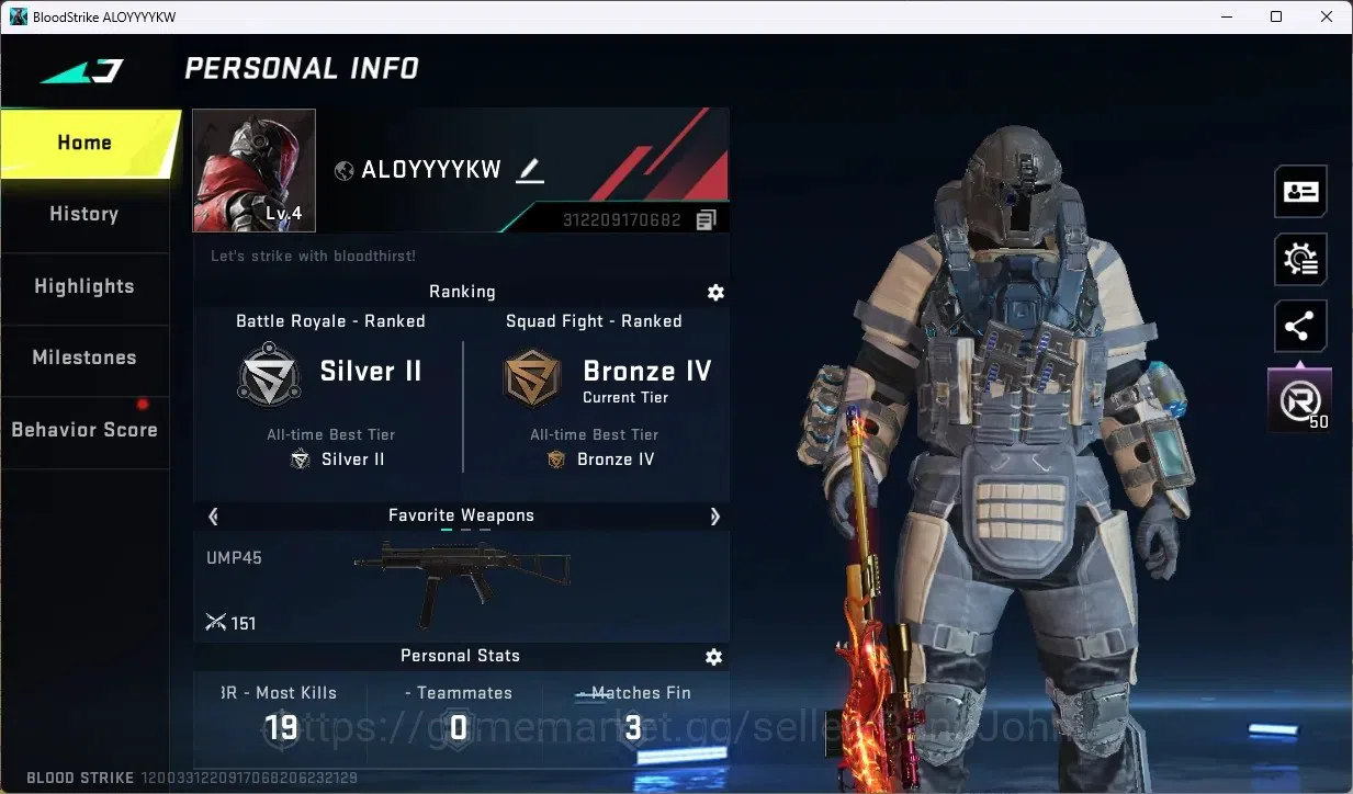 Blood Strike Accounts ASIA | 1 Ultra M700 - Boitata |Legendary M4A1 Veno image 1