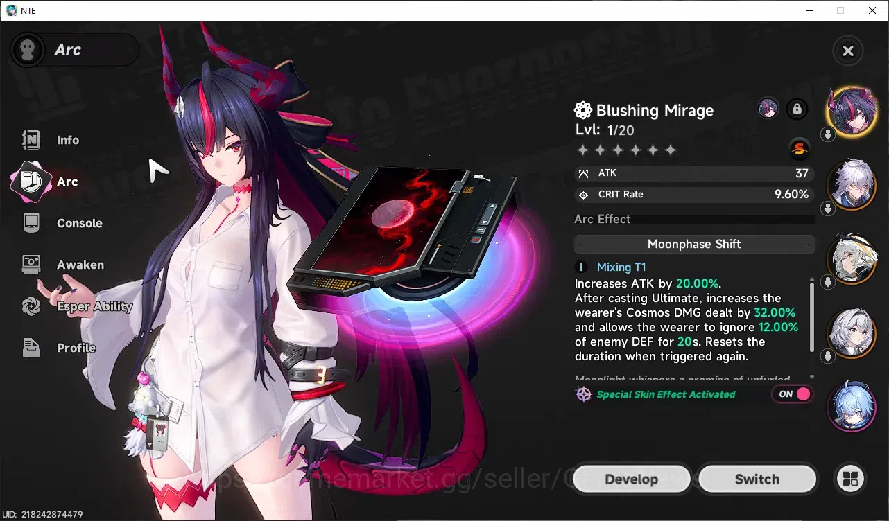 Neverness to Everness Accounts GLOBAL SEA|HL 3|3 S-Class| Limited Shinku+Sign, Baicang+Sign, Hathor |2 Selector On|Orchid 2