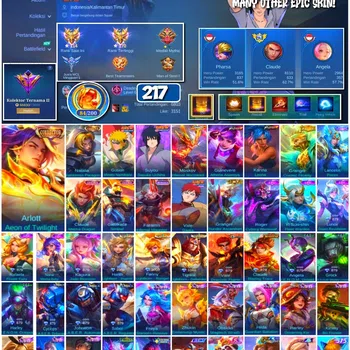 Mobile Legends: Bang Bang Collector #3832 217 Skins | Collector Arlot & Natalia | Mina image 1