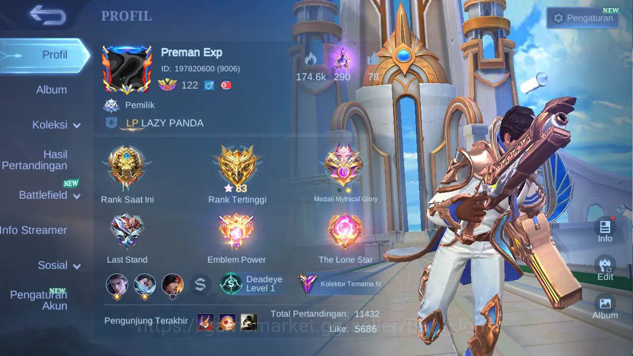 hero 131 skin 250+ aspirant LAYLA, valentine fanny, venom GS, dragon ling, saber freya, blazing Aldous, msc claude ML1280B Mobile Legends: Bang Bang Others hero 131 skin 250+ aspirant LAYLA, valentine fanny image 1