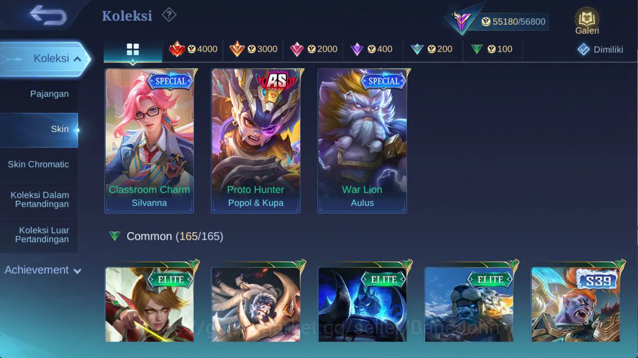 Mobile Legends: Bang Bang Accounts Others hero 131 skin 250+ aspirant LAYLA, valentine fanny, venom GS, dragon ling, saber 12
