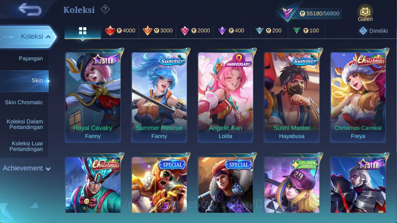 Mobile Legends: Bang Bang Accounts Others hero 131 skin 250+ aspirant LAYLA, valentine fanny, venom GS, dragon ling, saber 8