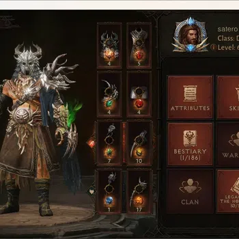 Diablo Immortal Accounts Others SA - Oza |60 (1096) |Druid-Slinger |CR 17,375 |Reso 300 |Hell II|Lv.30 Varog |CS ON